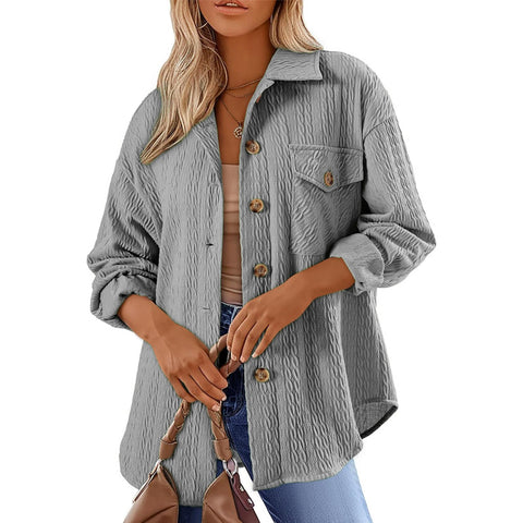 Chemise polyvalente à revers, manches longues, doublure m300555 