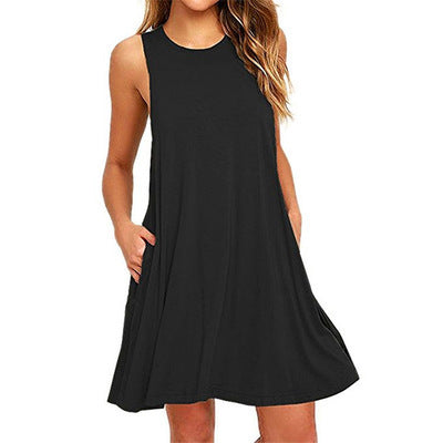 Robe gilet sans manches à poches m300967 