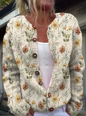 New cardigan knitted jacket women's clothing early spring and autumn source work m301722
