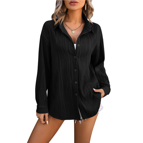 Chemise ample à texture ondulée pour femme m300962 