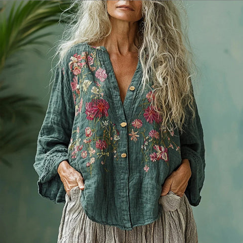 women's large size summer women's casual floral shirt women's small daisy shirt 3D printed shirt m301735