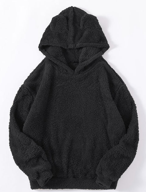 Neuer flauschiger Thermopullover mit Hasenohren und Kapuze m300439 