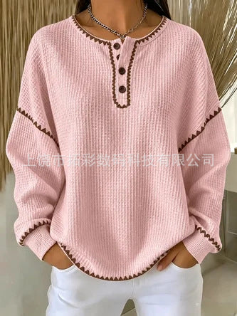 Digital printing four-button stand-up collar T-shirt women's FF303399 02