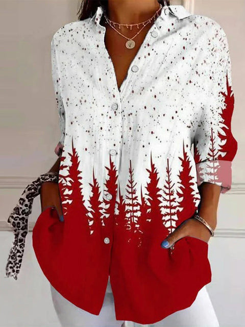 Chemise à manches longues tendance été, motif floral imprimé 3D, chemise m301226 