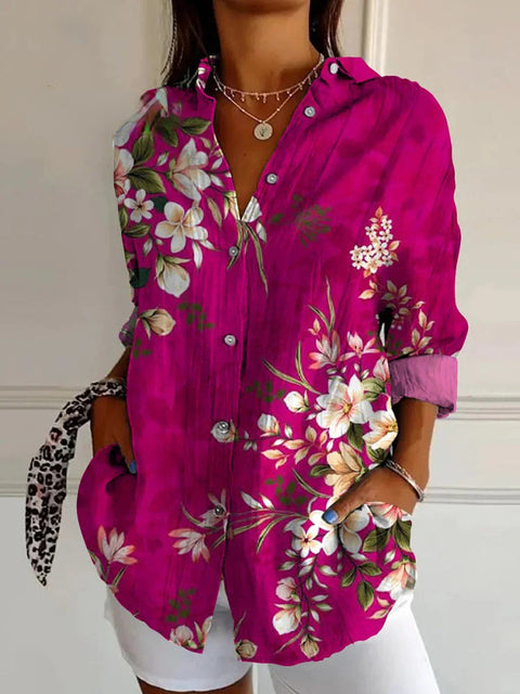 Chemise longue à manches et épaules imprimée en 3D à motif abstrait pour femme m302463
