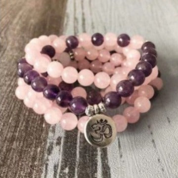 Bracelet Amazon 8 mm avec pendentif œil de Bouddha 108 lotus m3331231