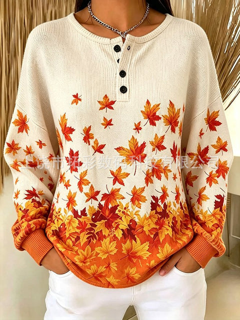 Digital printing four-button stand-up collar T-shirt women's FF303399 04
