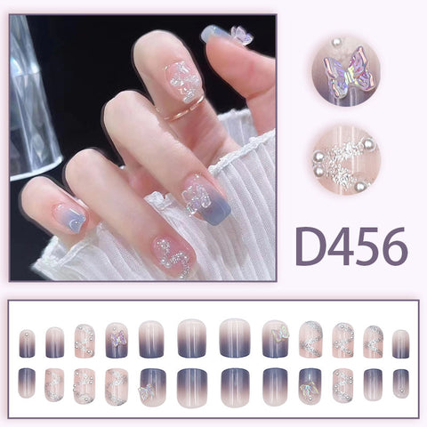 Manucure vent tempérament élégant et frais glace strass transparent amovible portable ongle m5010688