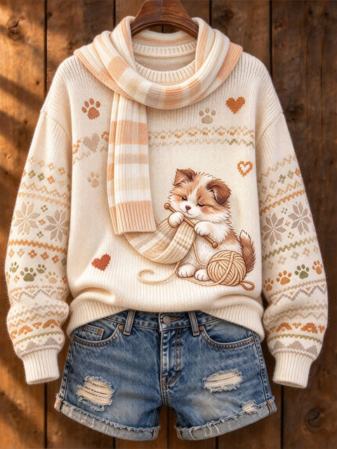 Huacai woolen sweater women sweater cartoon digital printing FF303420 05