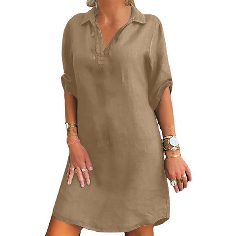 Chemise-jupe à manches courtes en rayonne coupe-vent nordique m300062 
