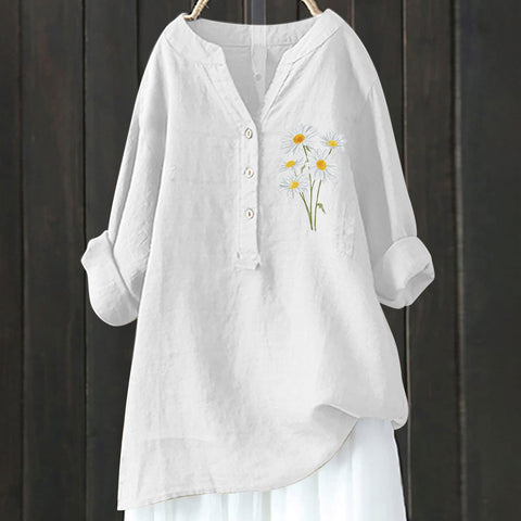 Autumn new long-sleeved comfortable printed fashion versatile shirt m301739