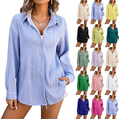 Chemise ample à texture ondulée pour femme m300962 