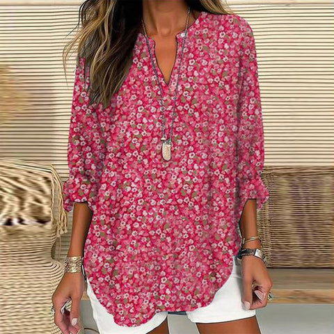T-shirt d'été à manches longues et col en V pour femme, style décontracté, manches longues, m301363 