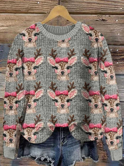Casual floral 3D printed crew neck sweater m302127