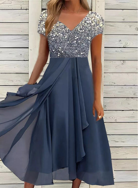 Robe patchwork en mousseline pour femme m300039 