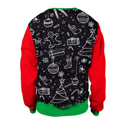 Christmas Halloween New Men's and Women's Crew Neck Sweater 3D Digital Printing Couple Pack m301586
