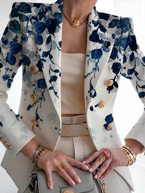 Women's fashion printed suit slim fit small suit m301761