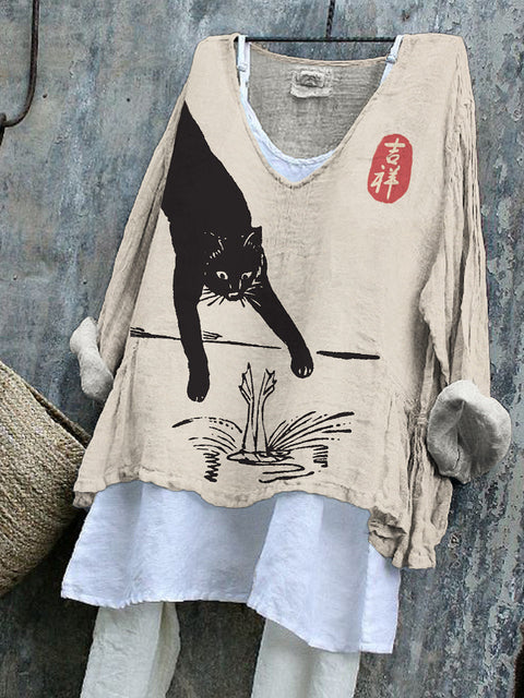 Pull décontracté à manches longues et col rond, imprimé, T-shirt une pièce m301042