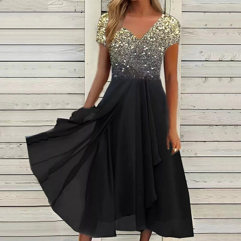 Robe patchwork en mousseline pour femme m300039 