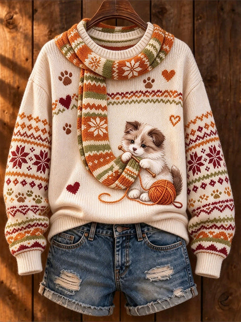 Huacai woolen sweater women sweater cartoon digital printing FF303420 05