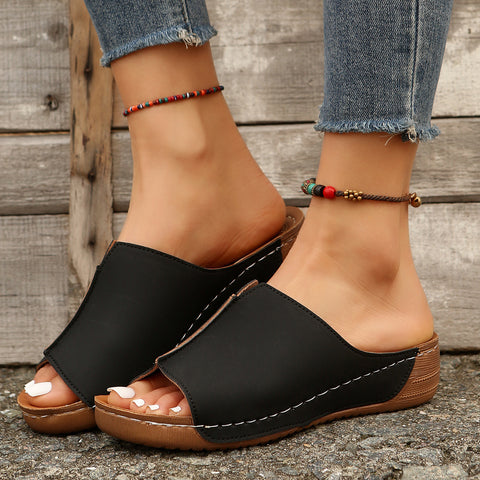 Sandales à talons compensés pour femmes, chaussures à semelle épaisse, commerce extérieur, m3331162