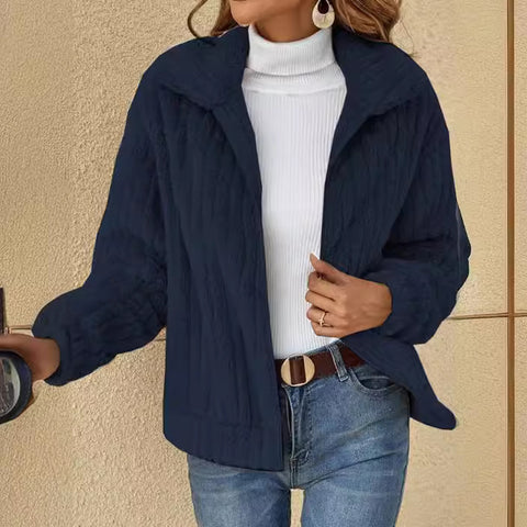 Veste courte à revers en peluche avec bande de protection M300357 