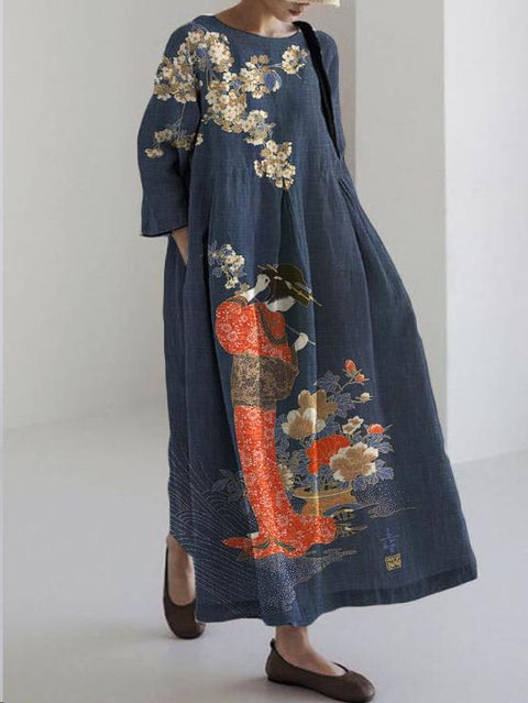 Robe femme à col rond, nouvelle collection m301069 
