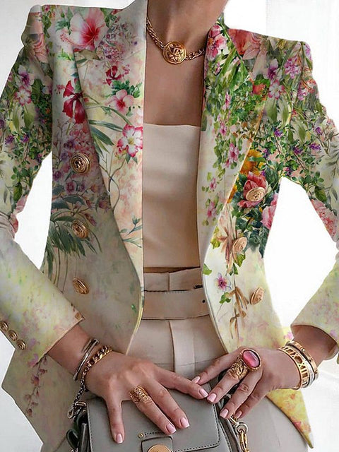 Women's fashion printed suit slim fit small suit m301761