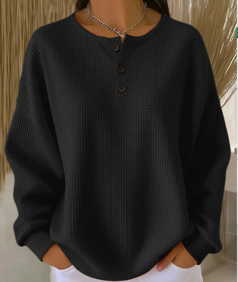 New retro 3D digital printing three-button stand-up collar Polo sweater m302116