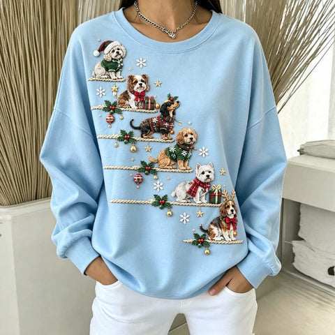 Casual Crew Neck Duck Pattern Sweater FF303438 05