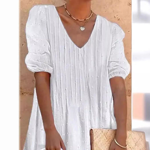 Robe d'été en dentelle à boules de poils pour femme m300736 