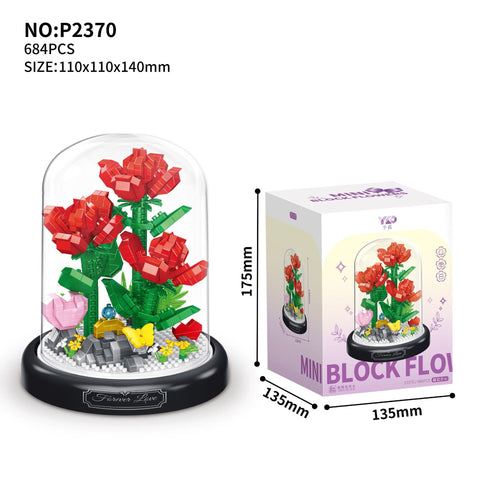 Nouveau assemblage bloc de construction Bouquet Micro Grain Rose tournesol ornement M3330979 