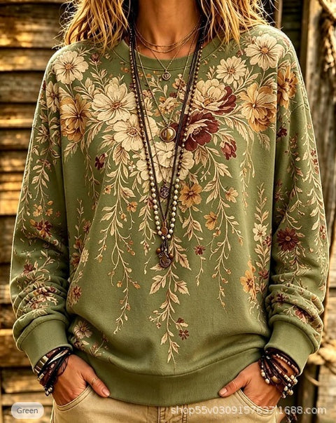Autumn and winter crew neck 3D printed long-sleeved comfortable casual sweater FF303398 01