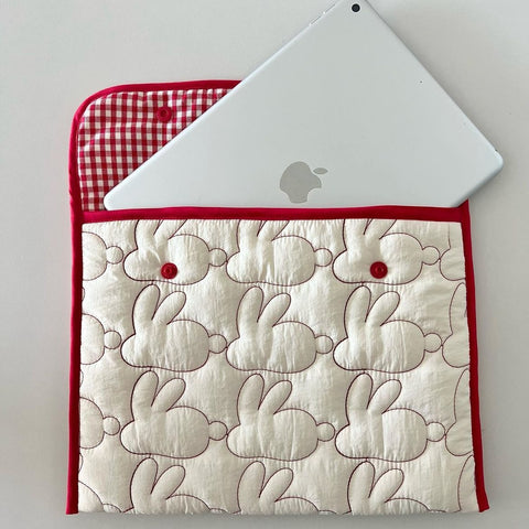 Sacoche pour ordinateur portable 11/13" avec motif lapin brodé, organiseur pour iPad M3330822