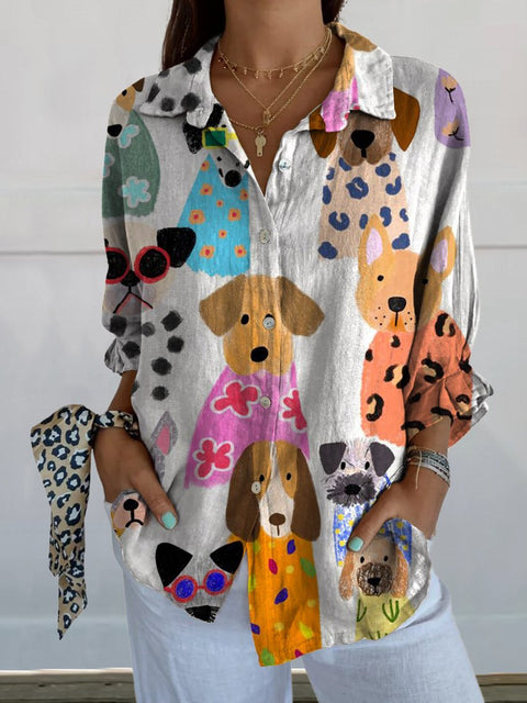 Chemise à sept manches, imprimé animal 3D, m301214 