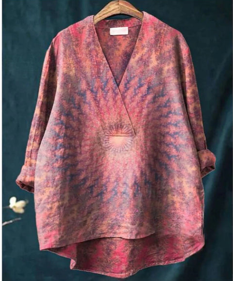 T-shirt ample à col ras du cou pour femme, grande taille, décontracté, imprimé, m301276 