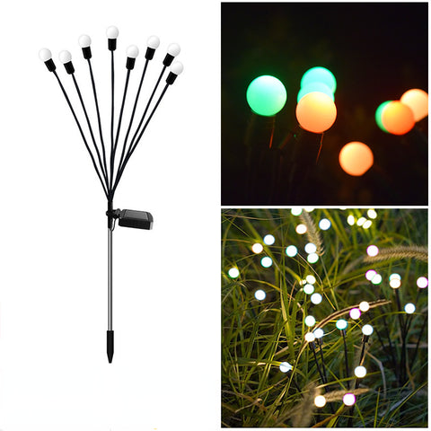 Lampe solaire pour pelouse, éclairage de cour, lampe LED à prise de terre en forme de luciole, alimentée par le vent, m3331167