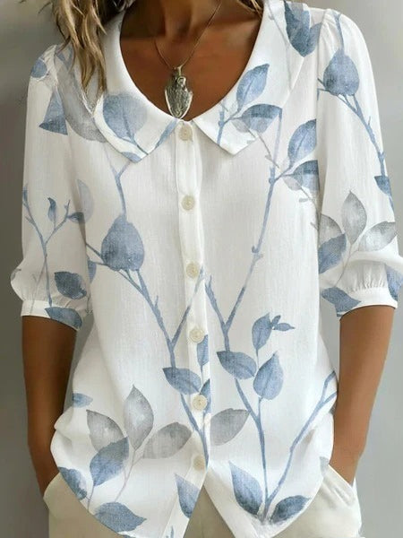 3D digital printing women's versatile flower spring and summer fashion shirt m302608