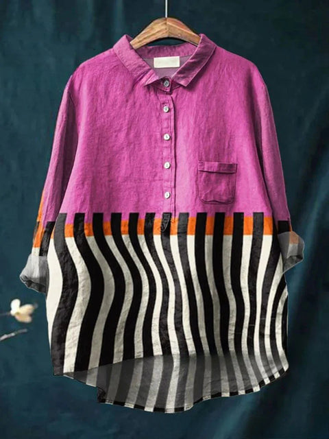 T-shirt ample à col ras du cou pour femme, grande taille, décontracté, imprimé, m301276 