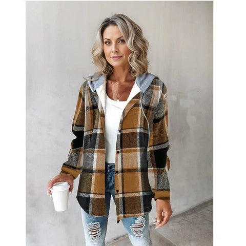 Manteau femme à carreaux grand modèle m300567 