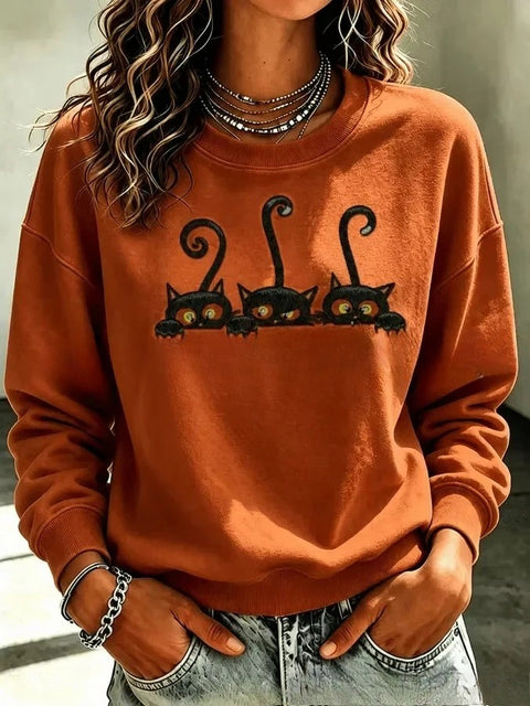 Autumn and winter crew neck 3D printed long-sleeved comfortable casual sweater FF303435 03