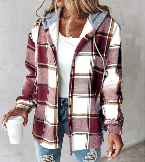 Manteau femme à carreaux grand modèle m300567 