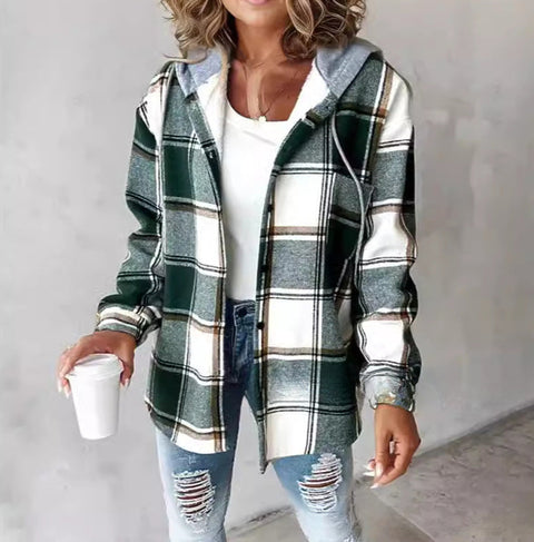 Manteau femme à carreaux grand modèle m300567 