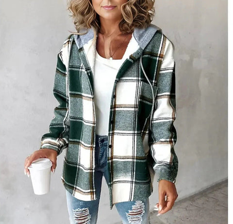 Manteau femme à carreaux grand modèle m300567 