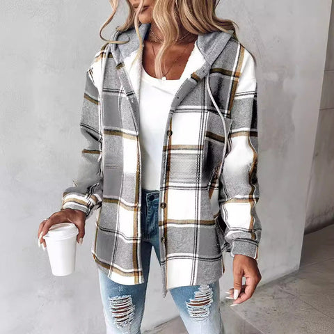 Manteau femme à carreaux grand modèle m300567 