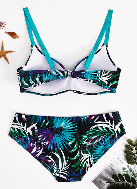 Polyester-Muster-Bikini-Badebekleidung m1535045 