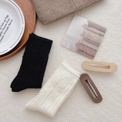 Chaussettes en cachemire pour femmes, ajoutez des bas chauds et épais en cachemire en automne et en hiver m1915010467