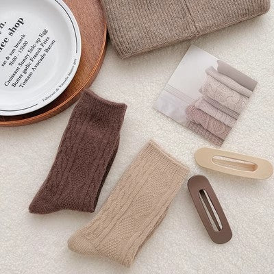 Chaussettes en cachemire pour femmes, ajoutez des bas chauds et épais en cachemire en automne et en hiver m1915010467
