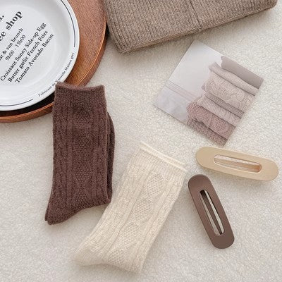 Chaussettes en cachemire pour femmes, ajoutez des bas chauds et épais en cachemire en automne et en hiver m1915010467