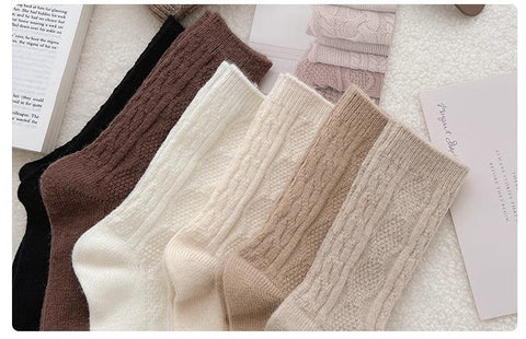 Chaussettes en cachemire pour femmes, ajoutez des bas chauds et épais en cachemire en automne et en hiver m1915010467